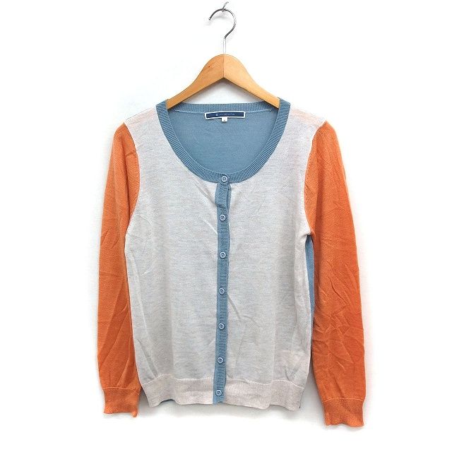 ジ エンポリアム THE EMPORIUM ニット カーディガン 配色 ウール混 THE EMPORIUM（ジエンポリアム）の「クルーネックビジューボタン