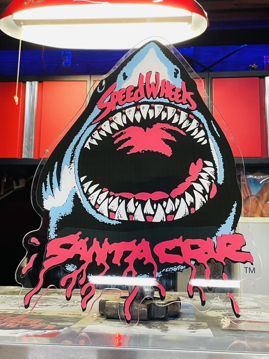 シャーク サンタクルーズ Santa Cruz 特大 看板 アクリル ステッカー ハワイ OG ビンテージ スケートボード パウエルsk8 スケボー チョッパー MARWIL-DEMENAGEMENTS_CH