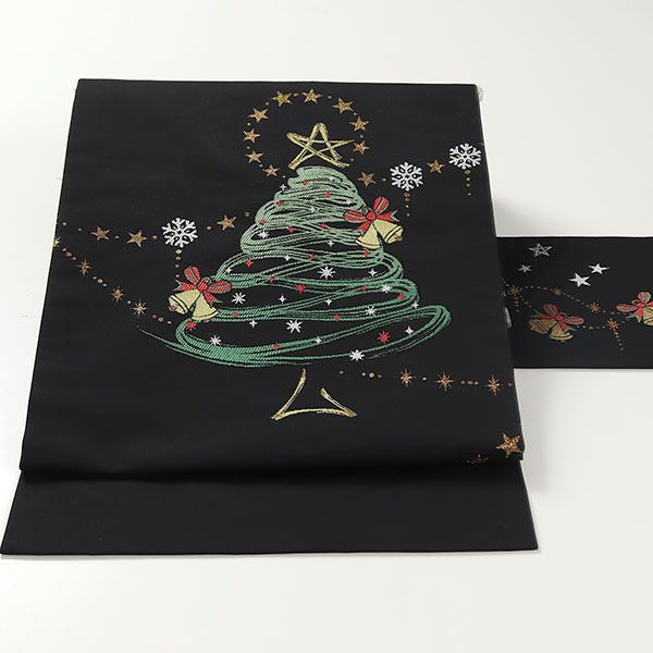 お仕立て上がり 西陣 佐々木染織 九寸 名古屋帯 クリスマス 絞り染め