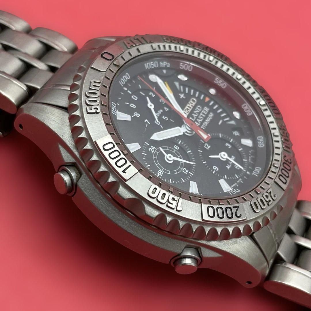 セイコー ags ランドマスター 腕時計 5M45-6A00 ジャンク セイコーランドマスター AGS チタン ONEPIECE TITANIUM 5M45-6A00