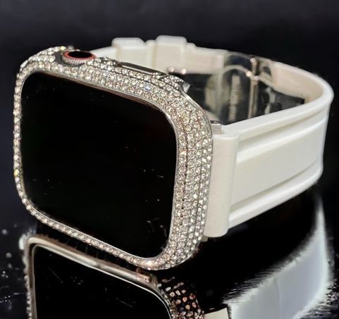 アップルウォッチバンド ラバーベルト Apple Watch 　キラキラ ケース カバー メンズ レディース 38 40 41 42 44 45 46 49 SE1/2/3 Ultra1/2/3 14