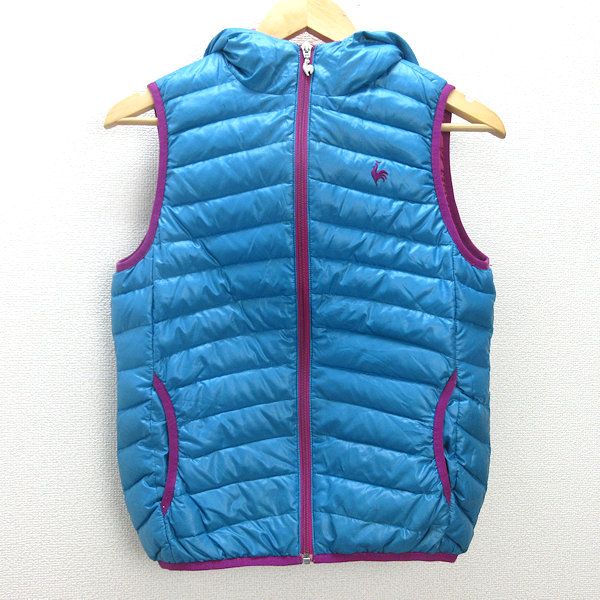 D□ルコックゴルフ/Lecoq sportif ダウンベスト/水色【M】LADIES