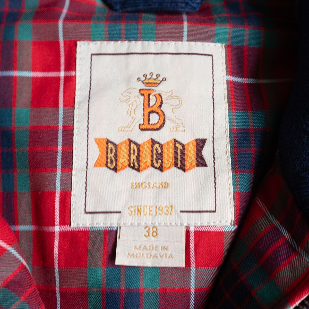 美品】 BARACUTA 【G9 中綿 コーデュロイ スウィングトップ ハリントン 