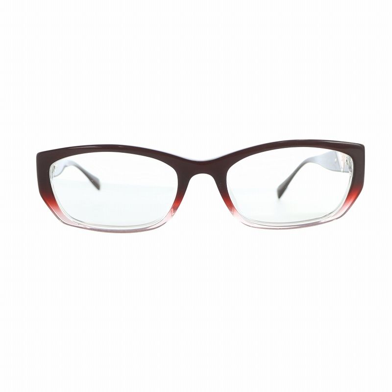 プラダ PRADA 眼鏡 めがね 三角プレート ロゴ スクエア クリアレンズ 54□18-135 赤 レッド GY18 |MQ OH