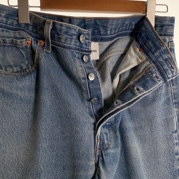 READYMADE レディメイド 再構築 フレア デニムパンツ インディゴ