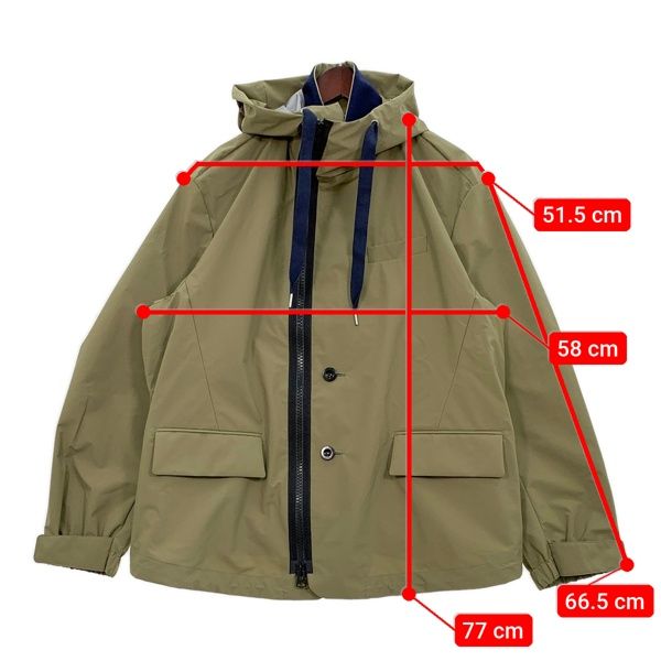Sacai サカイ ナイロン ボンディング フード ブルゾン 23-03053M 23SS