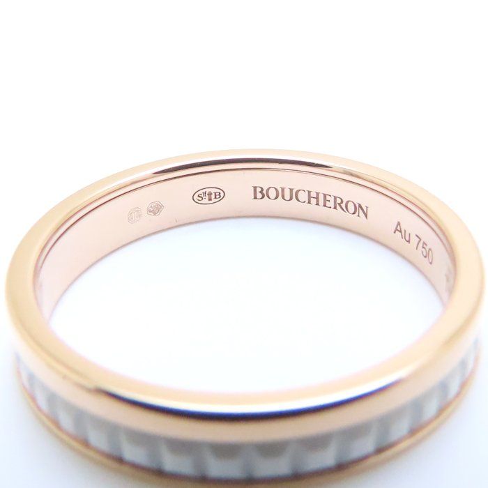Boucheron ブシュロン キャトル ホワイト リング 指輪 ハーフ #57 16.5