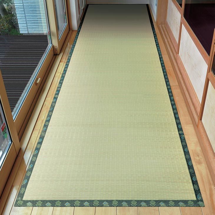 い草 廊下敷き 80×350cm ロングマット 廊下マット ロング い草マット 抗菌 防臭 ヒバエッセンス加工 裏面ウレタン貼り