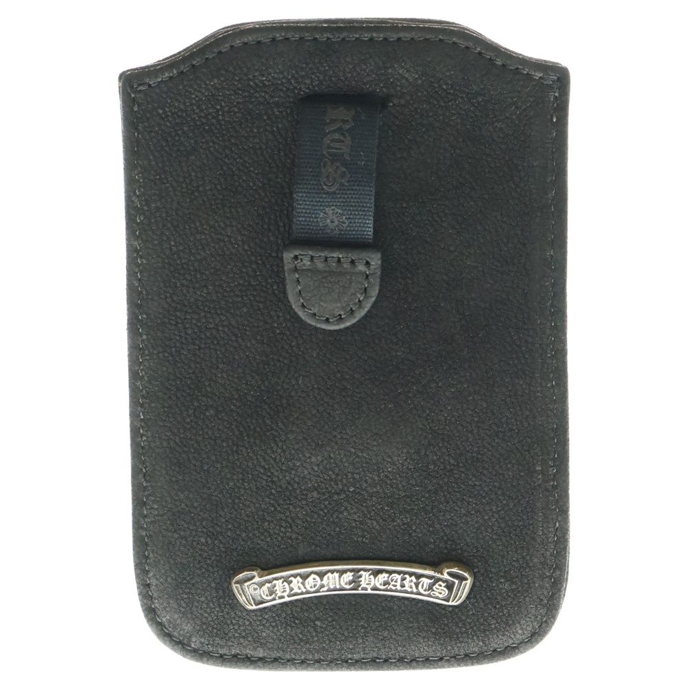 CHROME HEARTS クロムハーツ フ ニー デストロイレザー スマホホルダー ケース ブラック