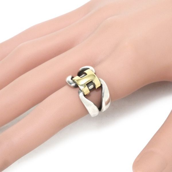 HERMES vintage ヒストリー・リング 9号（コンビ） - メルカリ