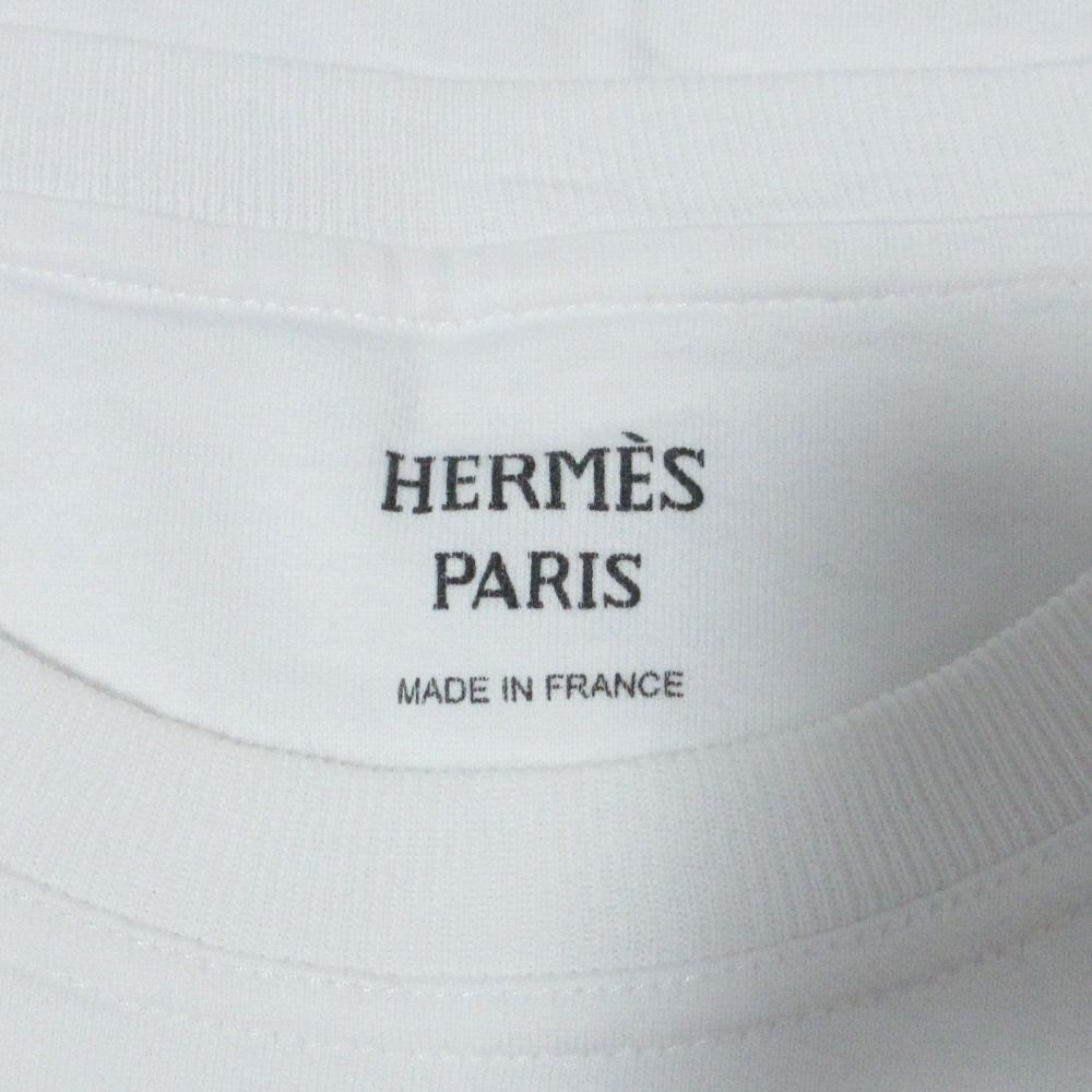 HERMES 極美品Tシャツ シェーヌダンクル 40白 Hermes women T-shirt white size 40
