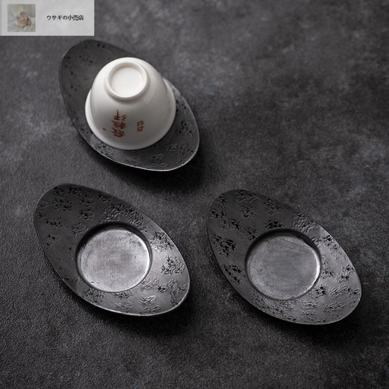 錫材　煎茶道具 煎茶道具 純錫 円形 瓶座 静寿居 蔵苑 共箱 工芸品 錫製品