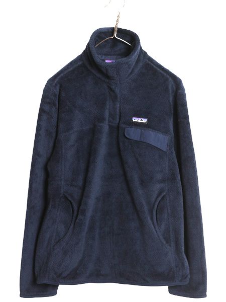 なクーポン配布中! パタゴニア リツール スナップT プルオーバー ジャケット レディース L | 古着 16年製 フリース アウトドア ブルゾン ハイネック ネイビー