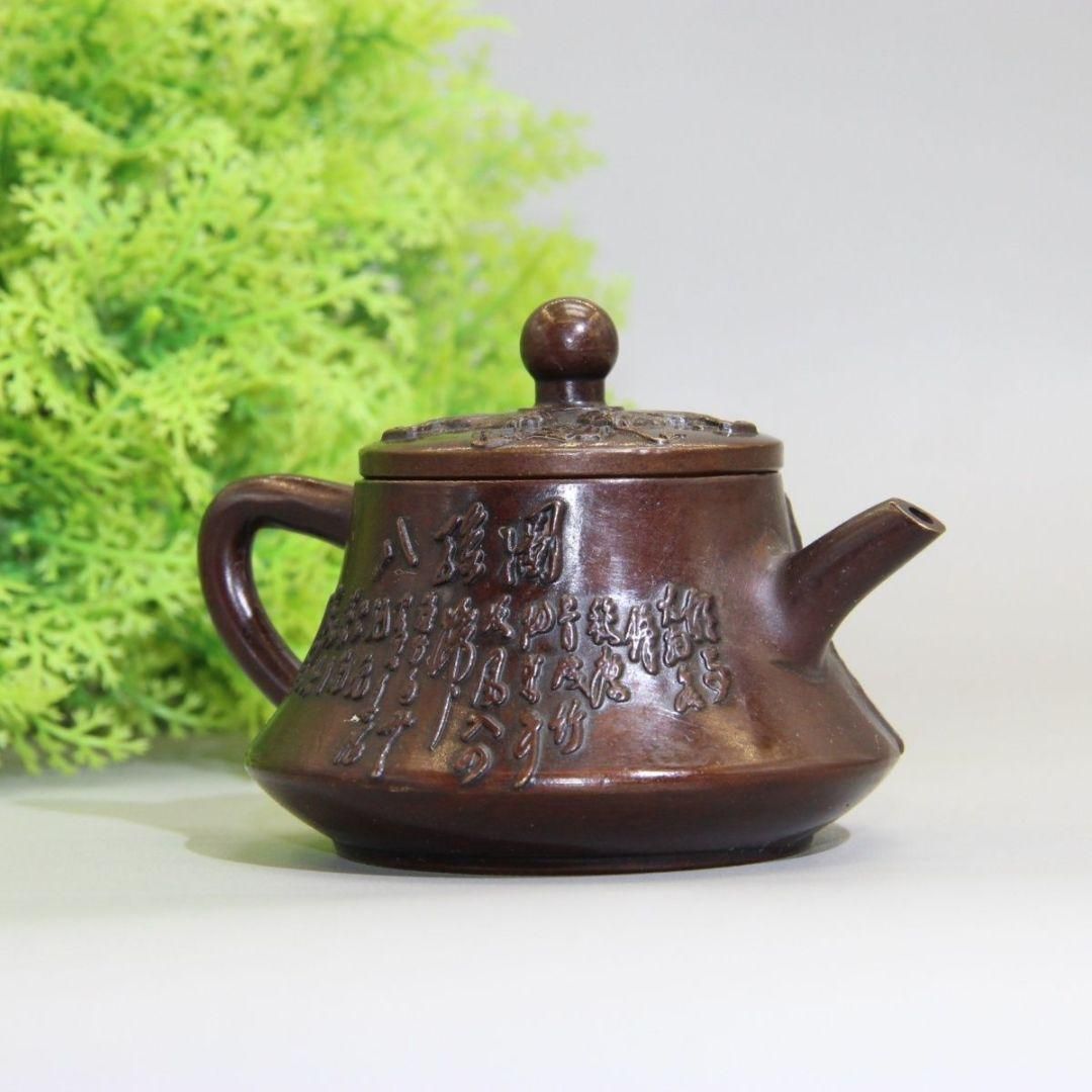 銅壺 八駿図茶壺 徳利 茶道具 煎茶道具 装飾品 工芸品 置物