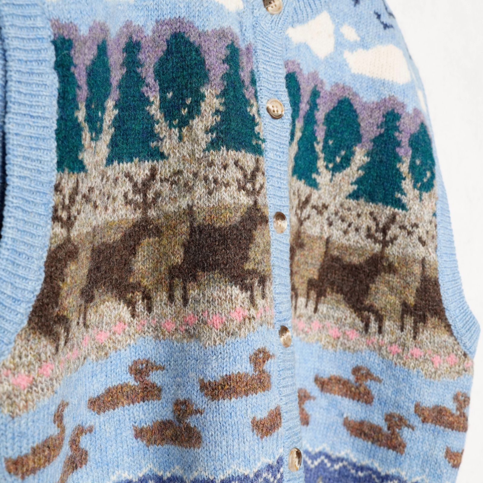 VEST アメリカ古着アニマルデザインニットベスト