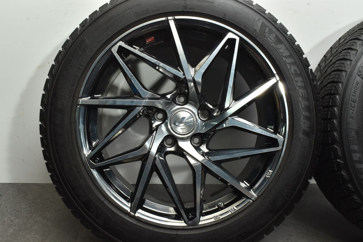 【バリ溝】レオニス IT 18in 8J +42 PCD114.3 ミシュラン X-ICE SNOW 225/50R18 C-HR エスティマ オデッセイ ヴェゼル スカイライン