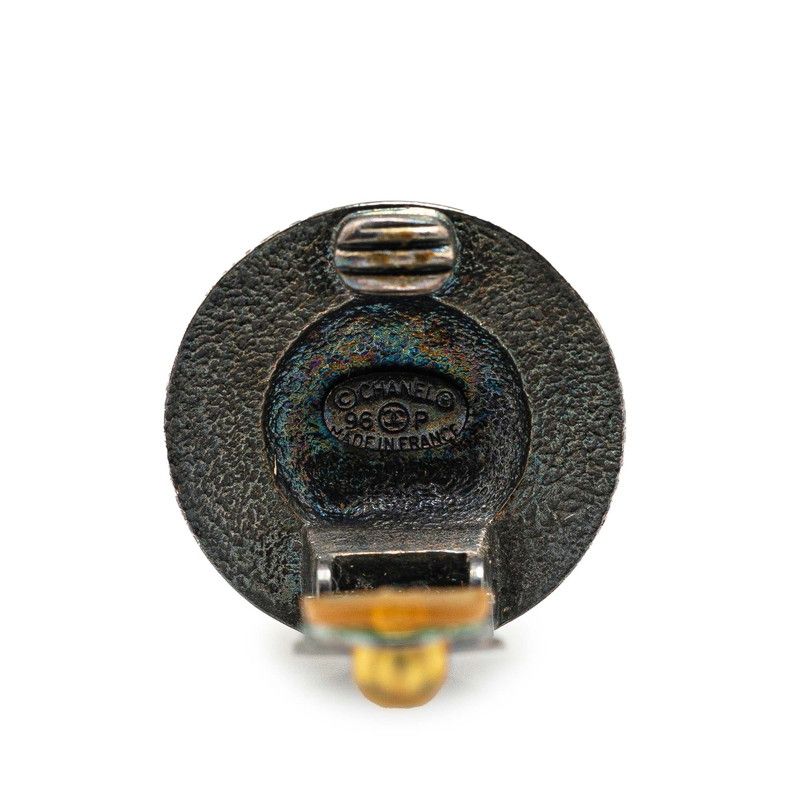 シャネル ココマーク ラウンド シルバー メタル レディース CHANEL【1  