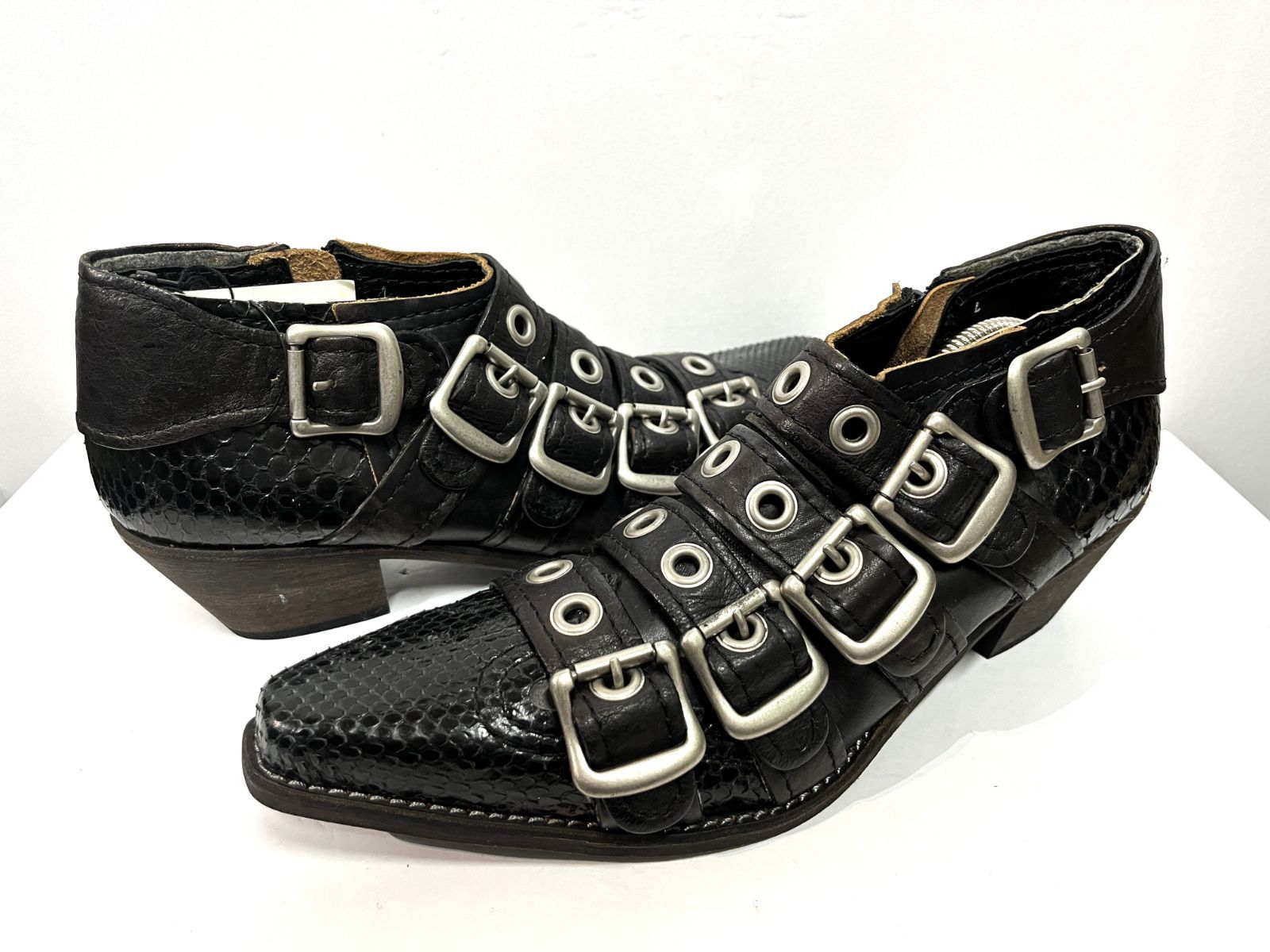 tricot COMME des GARCONS ｜トリココムデギャルソン パイソンレザー ショートブーツ ローファー 革靴 ハトメ スタッズ