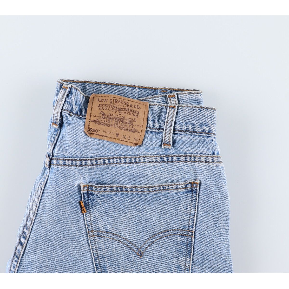 古着 90年代 リーバイス Levi's 550 RELAXED FIT オレンジタブ デニムショーツ ショートパンツ メンズw35  ヴィンテージ/eaa343461