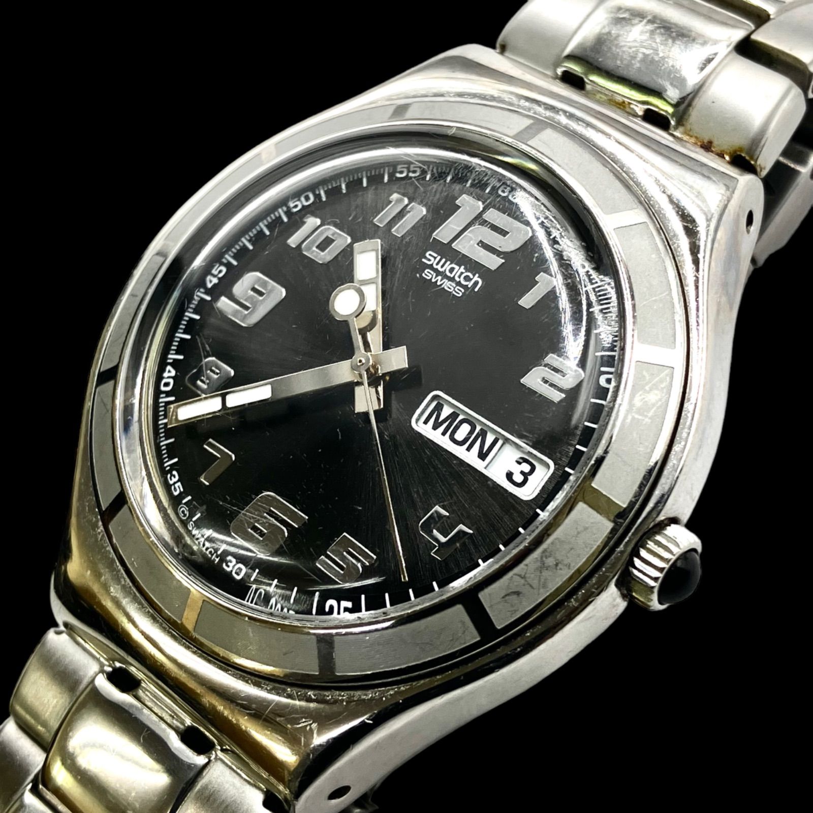 極美品⭐️ スウォッチ Swatch】 IRONY BIG HIS TENDER BLACK 