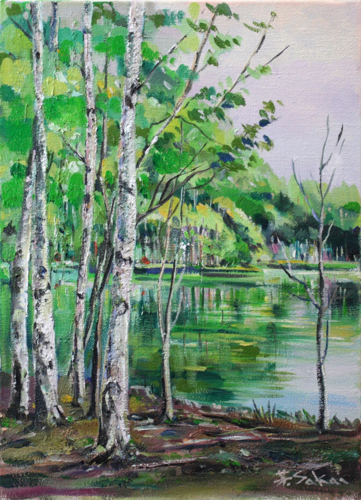 酒井芳元『風景』油彩画【真作保証】 絵画 酒井芳元『風景』油彩画【真作保証】 絵画 - メルカリ