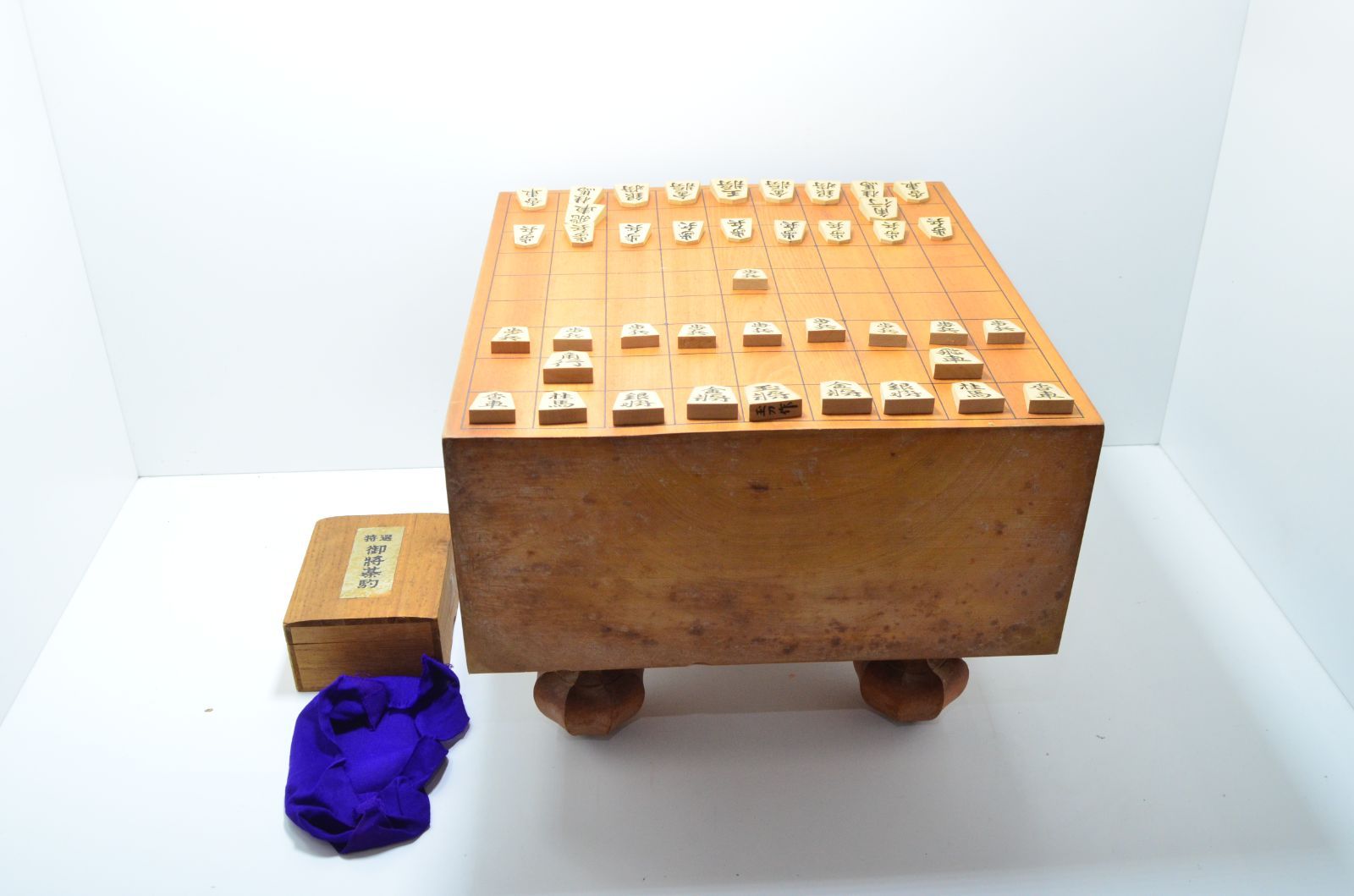 天玉作　拓殖製　将棋盤駒41点　箱付　東①Y5-0213④タニチ 天玉作 拓殖製 将棋盤駒41点 箱付 東①Y5-0213④タニチ