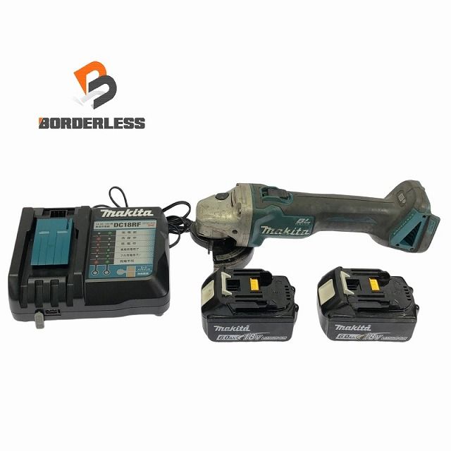 makita マキタ 18V 100mm 充電式ディスクグラインダ GA404D バッテリー2個 18V 6.0Ah 充電器付き 電動工具 切断 108814