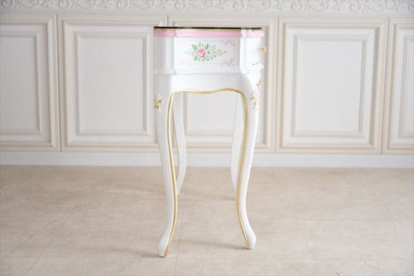 ROCOCO コンソール (ガラス天板付き）