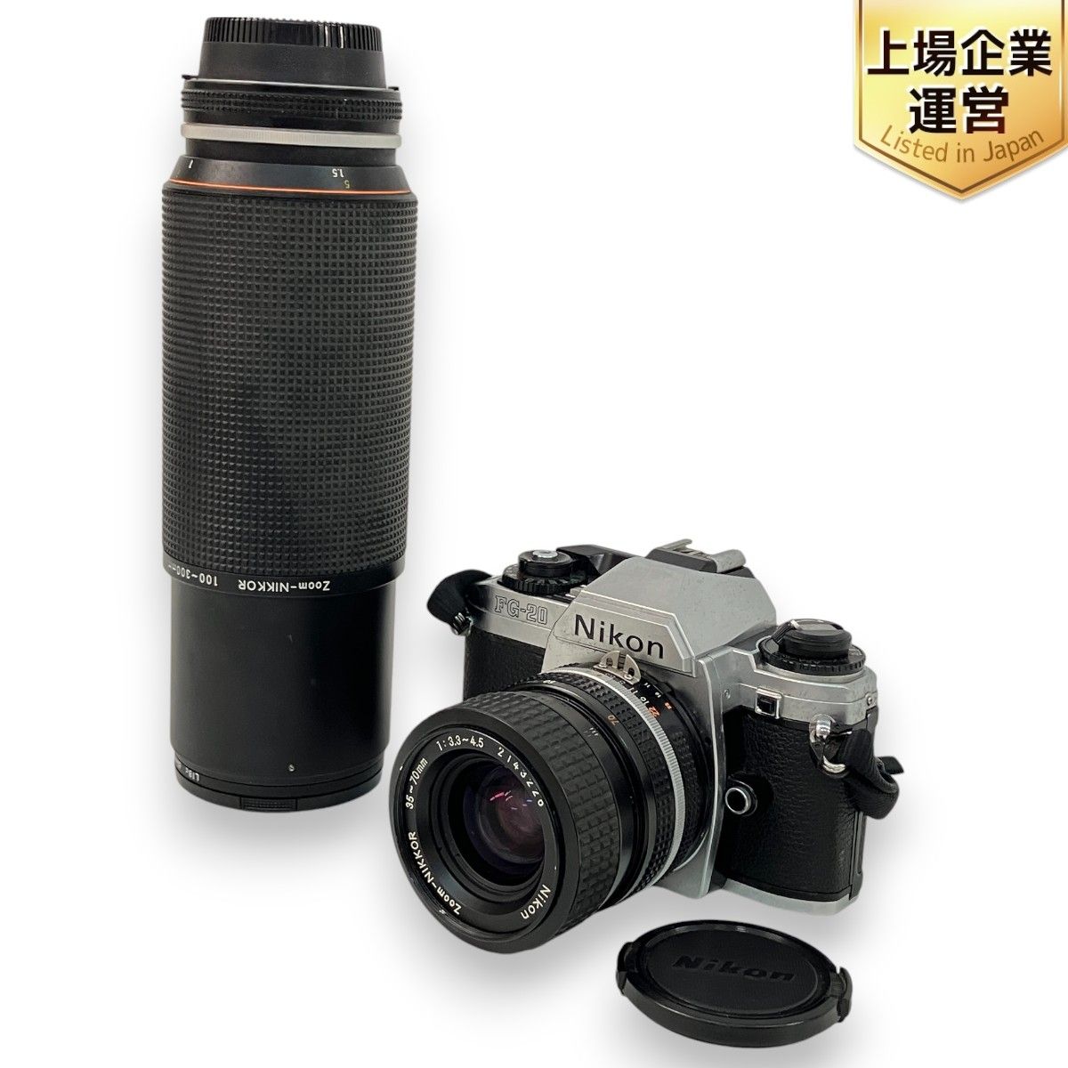 完動品！Nikon　ニコン　FE2　フィルムカメラ　レンズ2本カメラバッグセット 完動品！NikonニコンFE2フィルムカメラレンズ2本カメラバッグセット