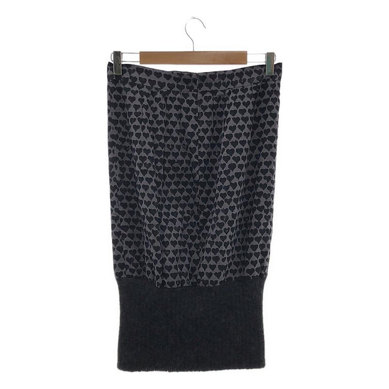 DRIES VAN NOTEN / ドリスヴァンノッテン | ニット切替 総柄スカート