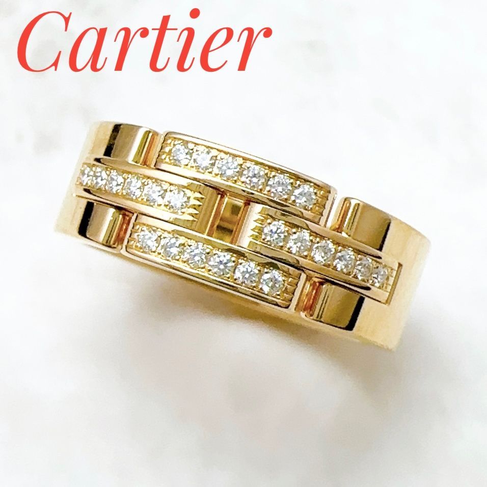 美品🌟Cartier マイヨンパンテール ダイヤモンド イエローゴールド リング 48 約8号 U