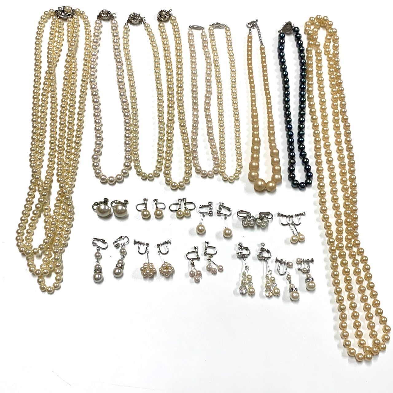 アクセサリーまとめ】イミテーションパールアクセサリー/20点/479g