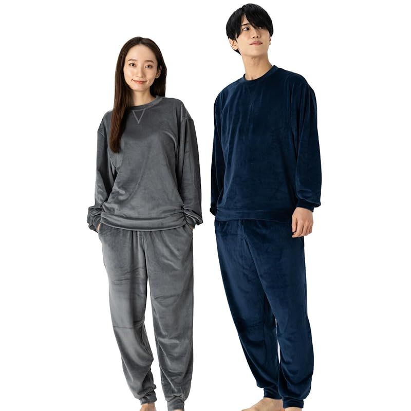 [Lipropp] スウェット 上下セット メンズ 冬 裏起毛 アッシュグレー/M