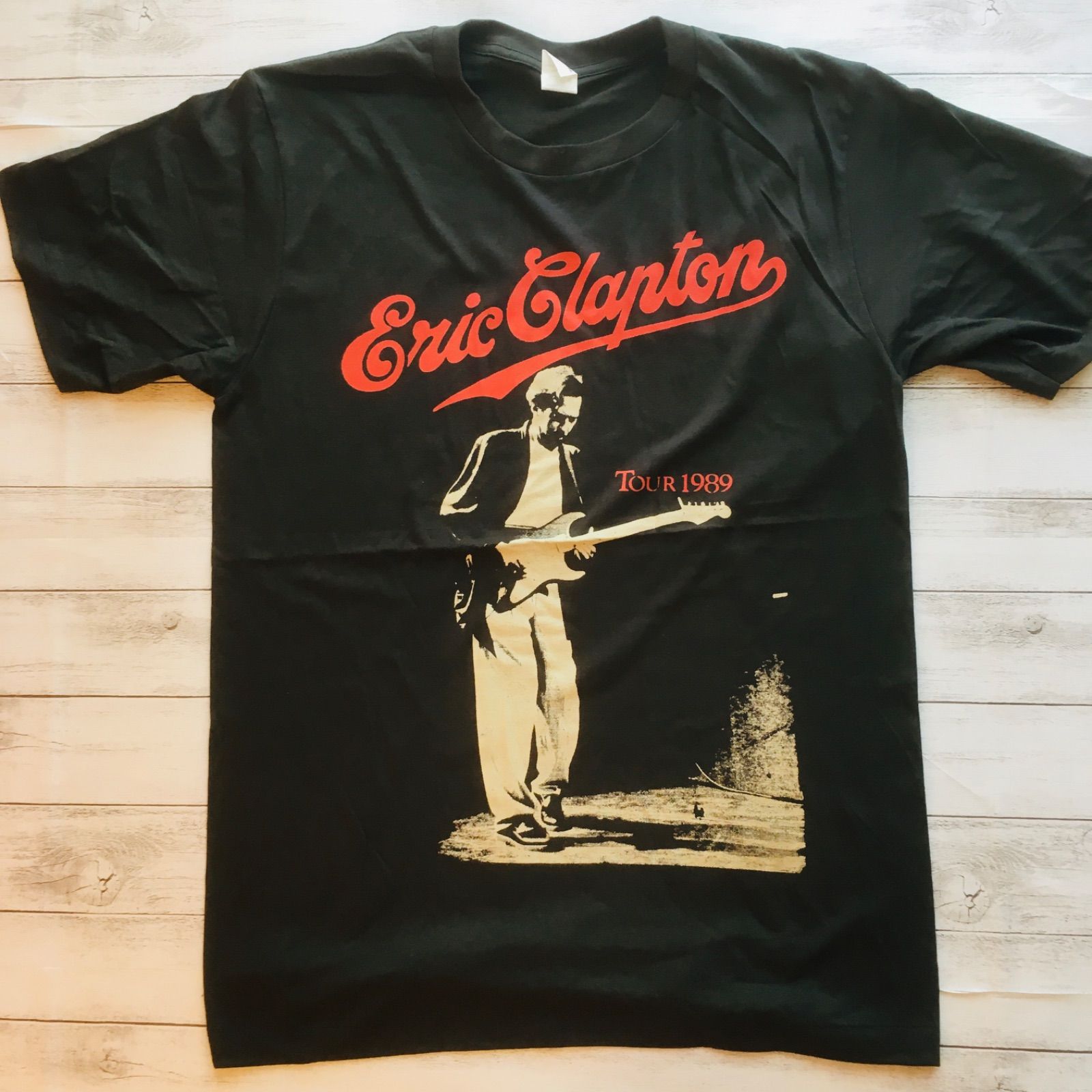 エリッククラプトン　Eric Clapton L バンドTシャツ ロックTシャツ