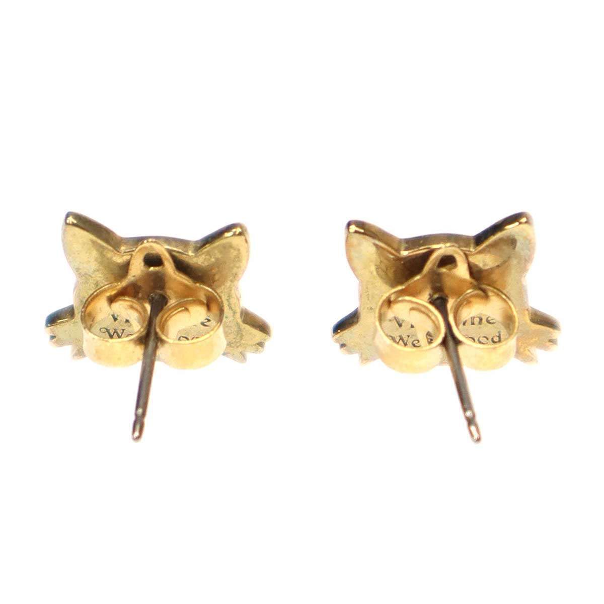 Vivienne Westwood ヴィヴィアンウエストウッド Kat Orb Stud Pierced キャットオーブスタッドピアス ピンク  ゴールド - メルカリ