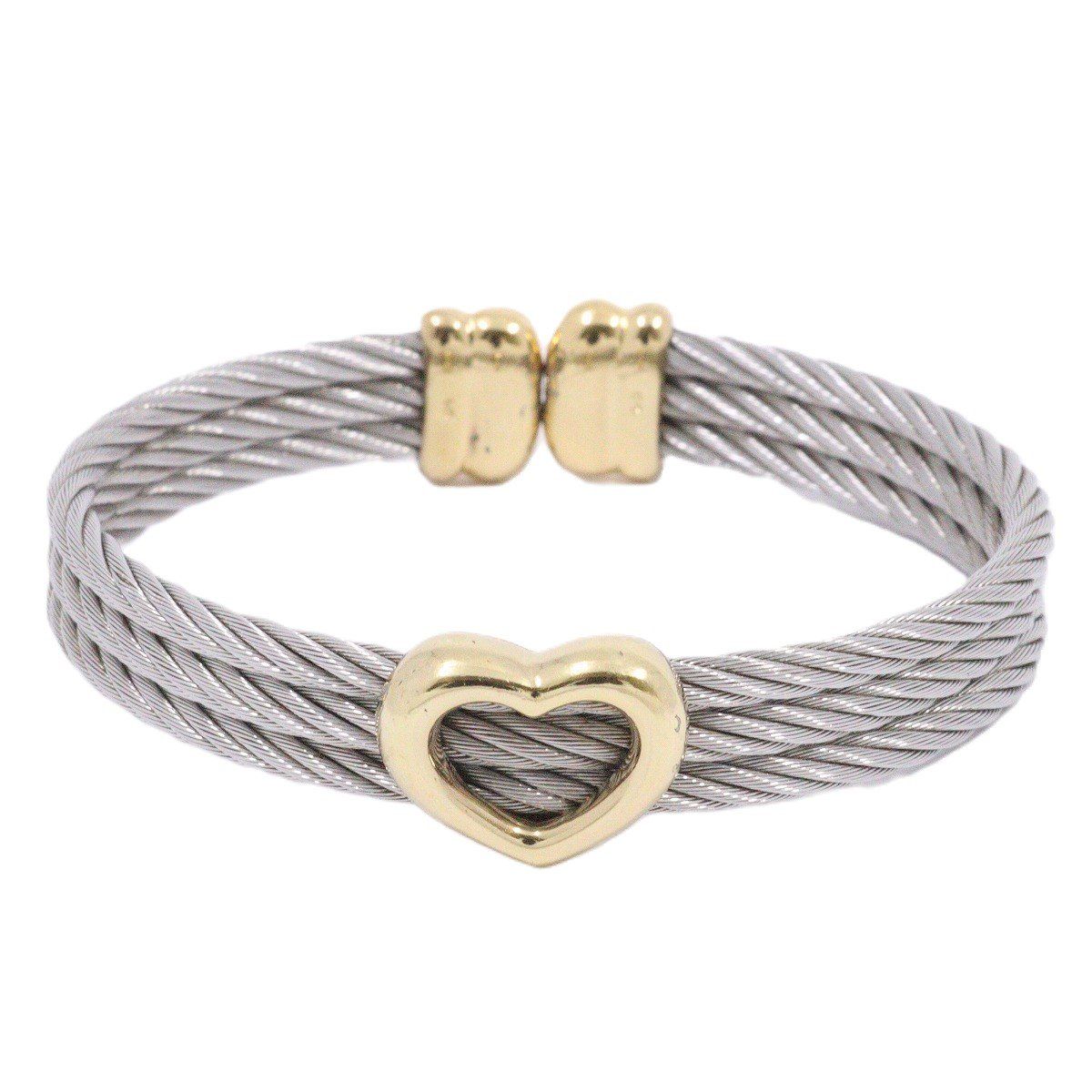 CHARRIOL シャリオール ハート ワイヤー ブレスレット コンビ色【い  