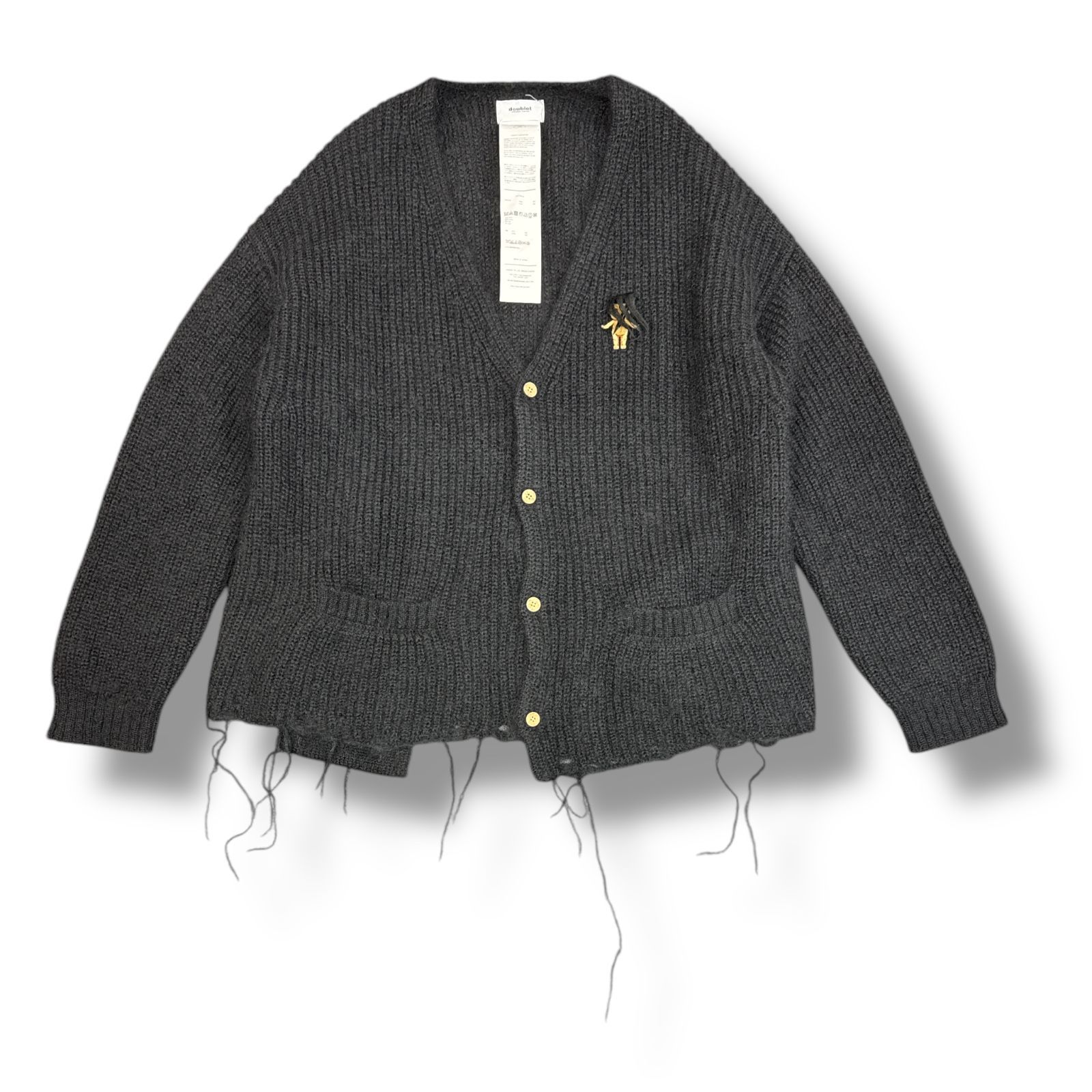 定価74800円 doublet DOLL EMBROIDERY MOHAIR CARDIGAN ニット