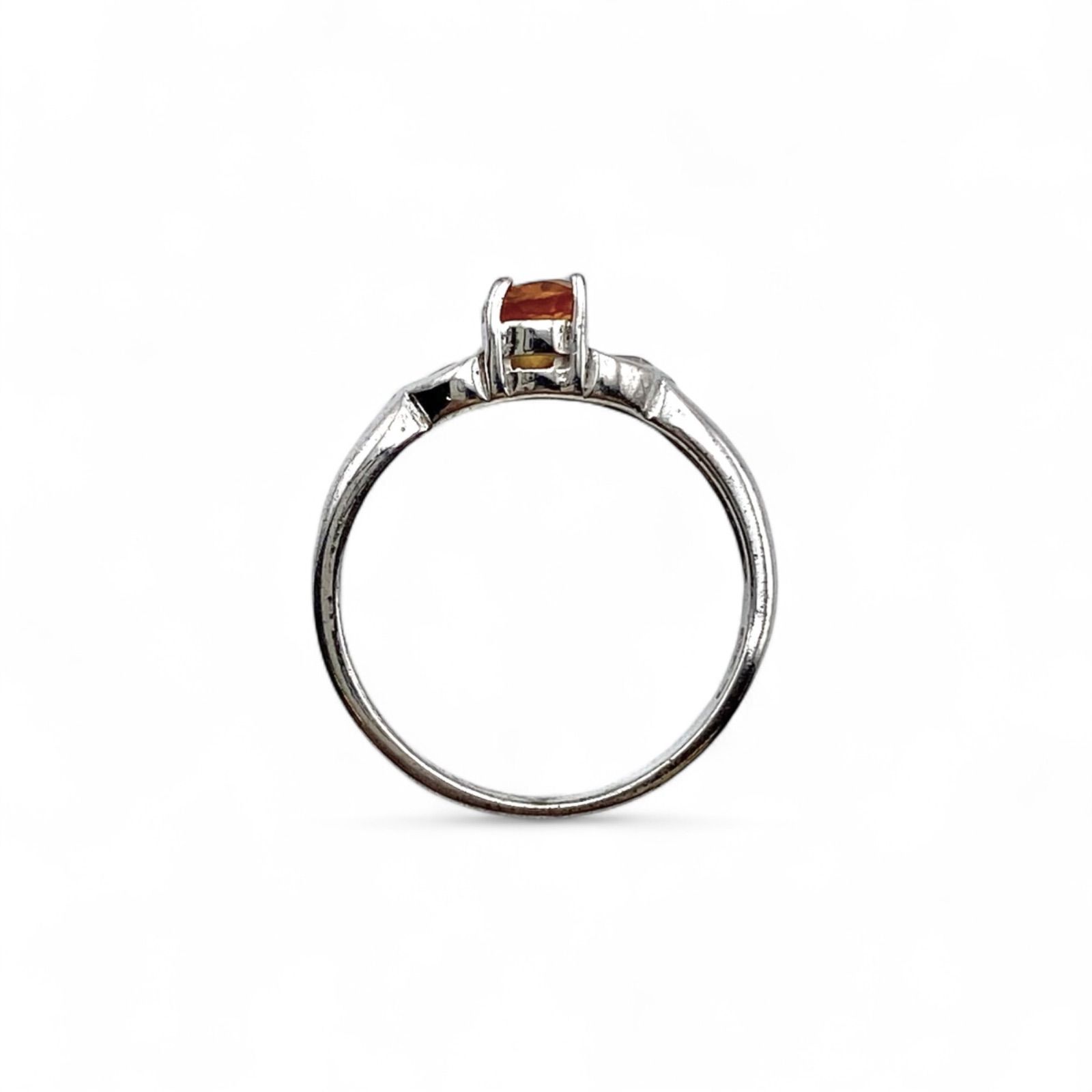 幸運の石】 シトリン Silver 925 刻印 90s Vintage Ring シルバー 