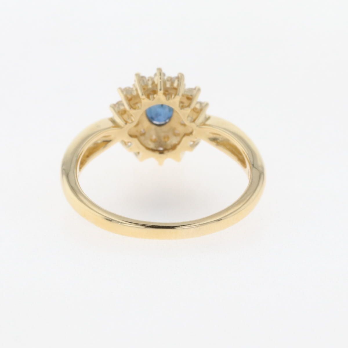 在庫一掃】 サファイア デザインリング YG イエローゴールド 指輪  