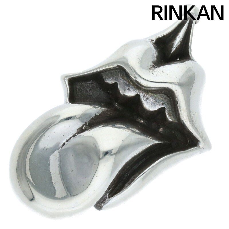クロムハーツ  LIPS TONGUE CHARM/リップアンドタンチャーム シルバーネックレストップ メンズ