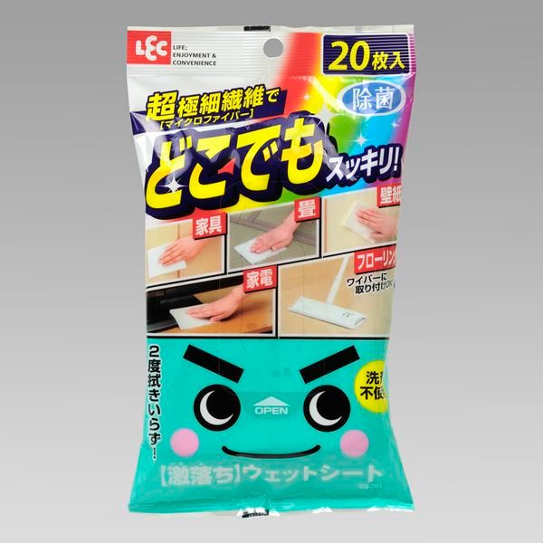 5営業日で発送 レック 激落ちどこでもウエットシート 20枚入 SS-084 入数 60