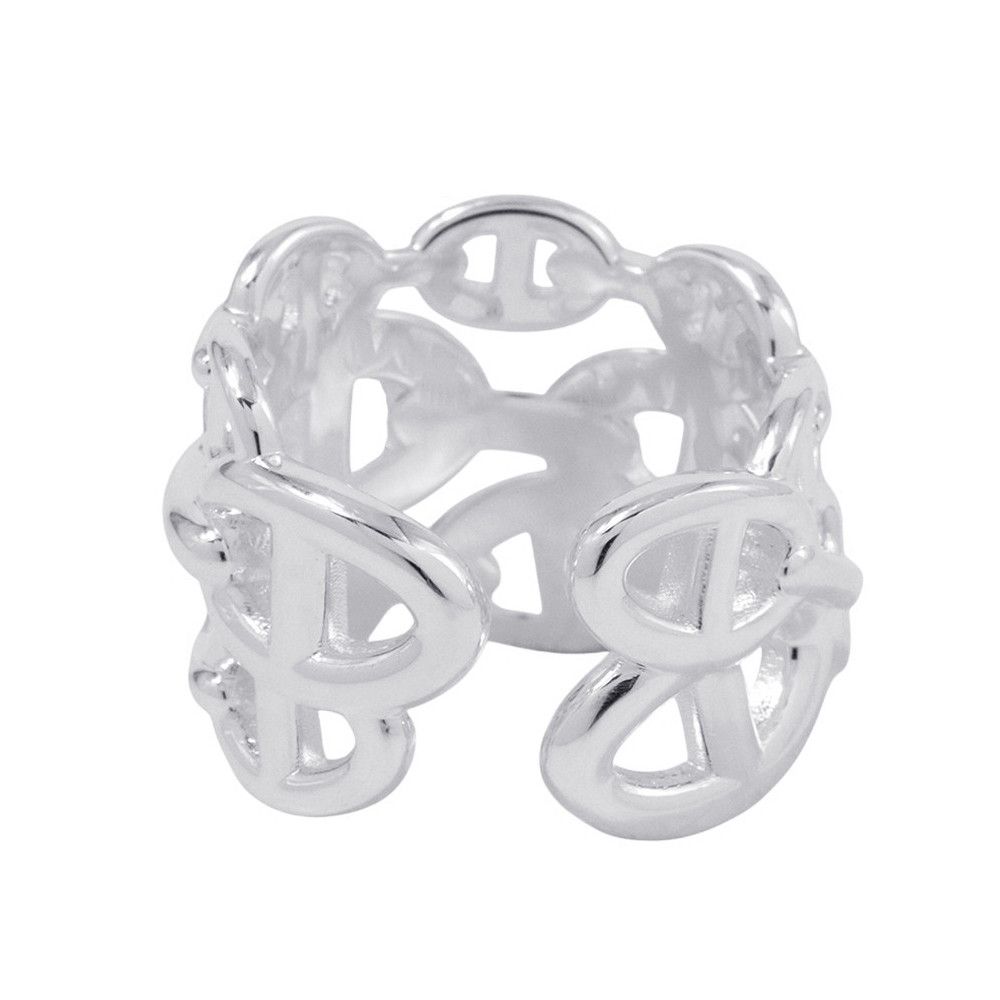  エルメス リング シェーヌダンクル アンシェネGM Enchainee SV 925シルバー リングサイズ58 HERMES 指輪 リング 指輪 アクセサリー