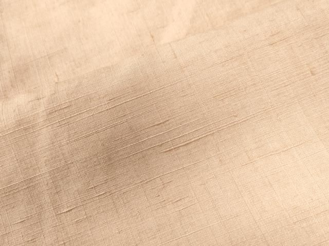 平和屋着物○結城紬 色無地 洗柿色 正絹 逸品 未使用 CAAU2089yc