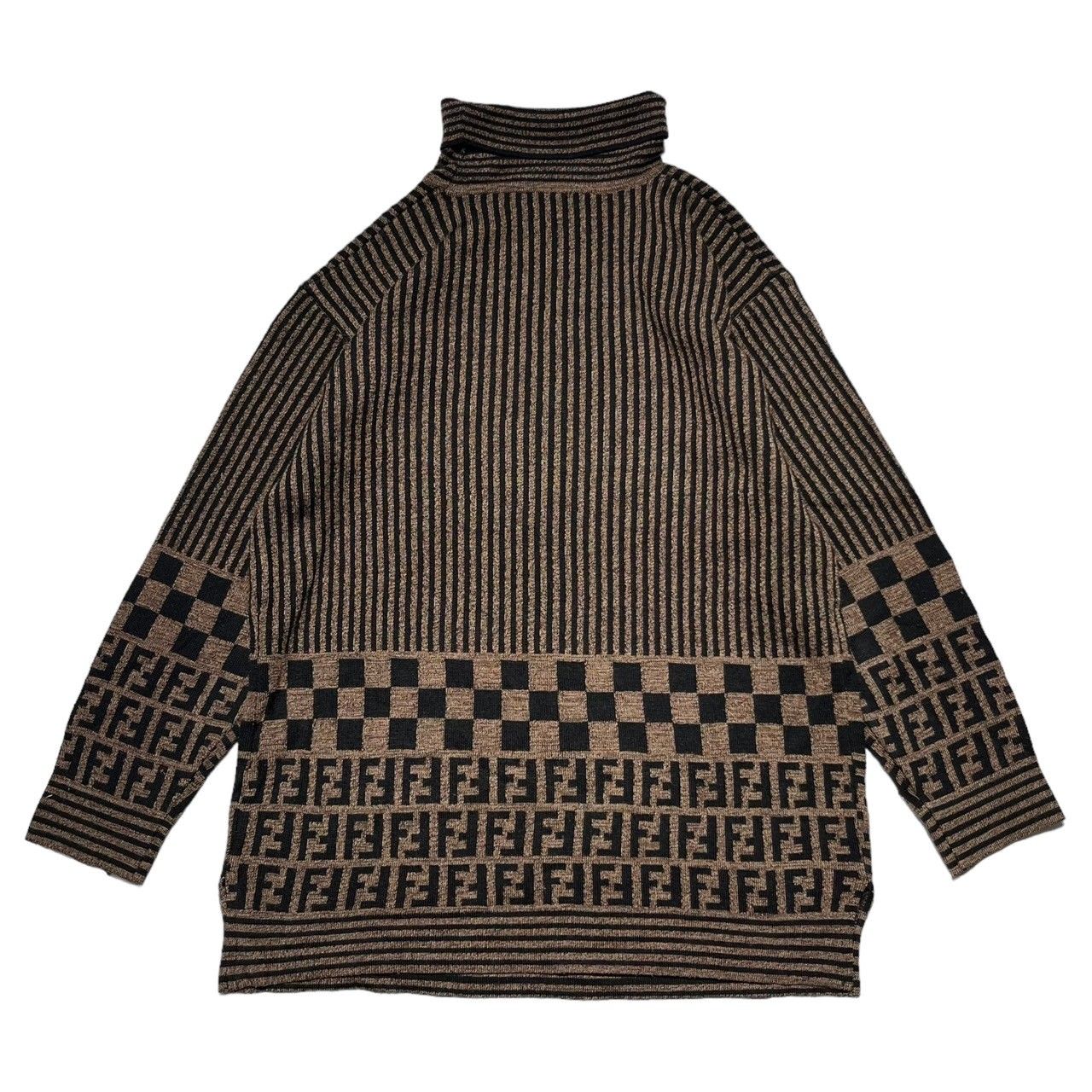 【FENDI】ズッカ柄 ハイネックセーター ニット FENDI ニット タートルネック zucca柄 ズッカ