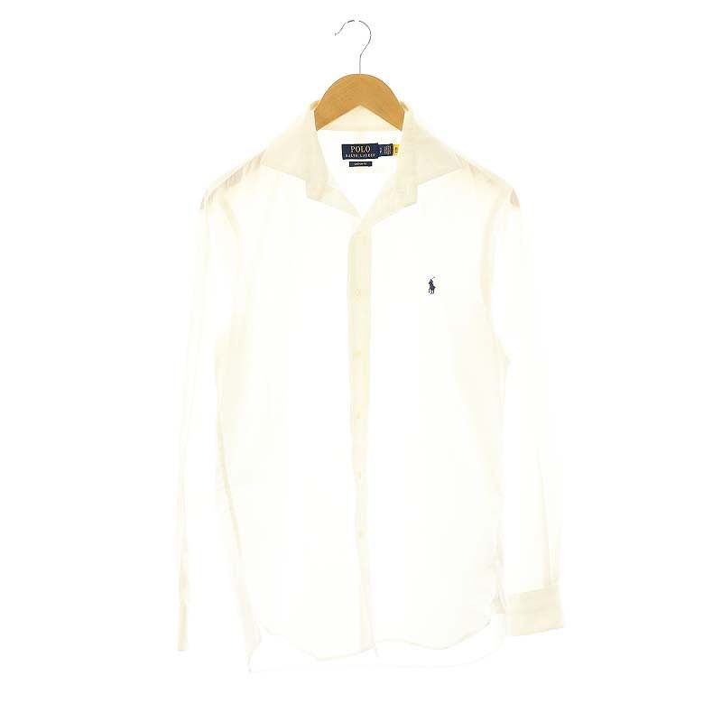 ★ポロ　ラルフローレン　定番の長袖シャツ★160 L 白　新品同様★松坂屋 ☆ポロ ラルフローレン 定番の長袖シャツ☆160 L 白 新品同様