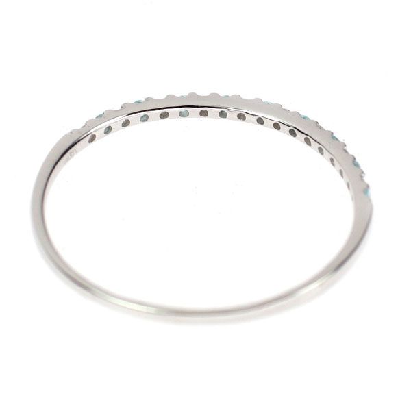 K18WG パライバトルマリン ダイヤモンド リング 0.08ct D0.10ct