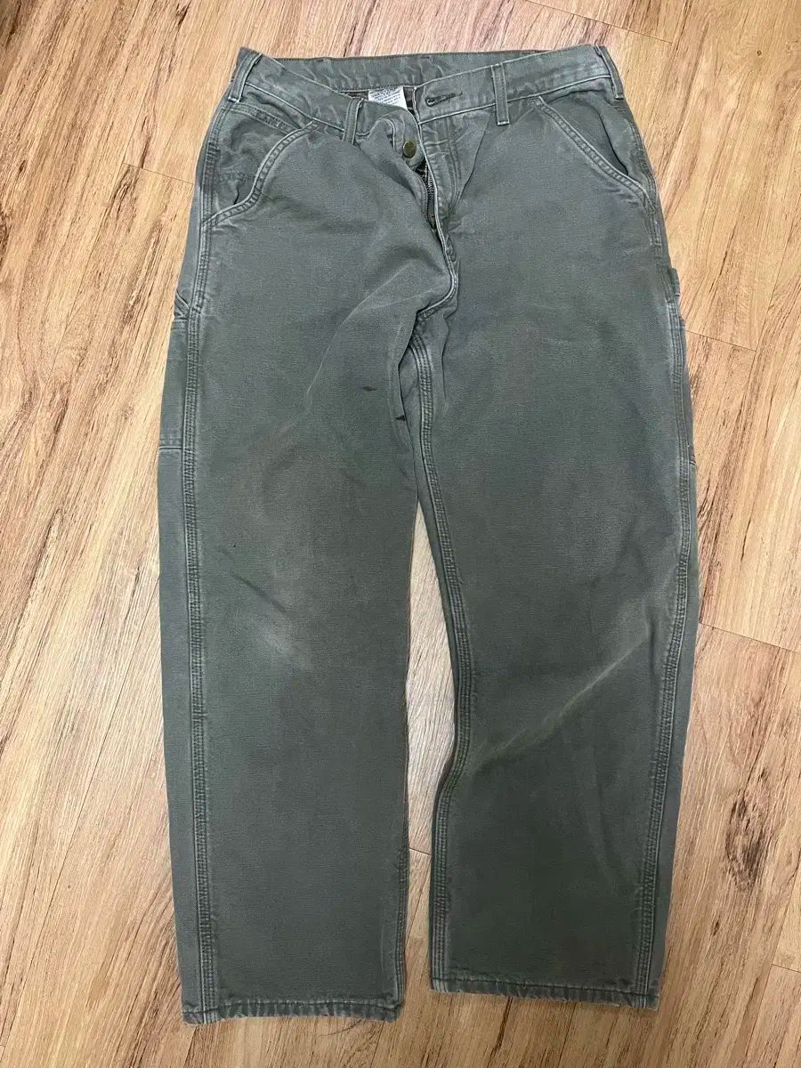 ヴィンテージ Carhartt カーハート カーペンターパンツ モスグリーン 34 30