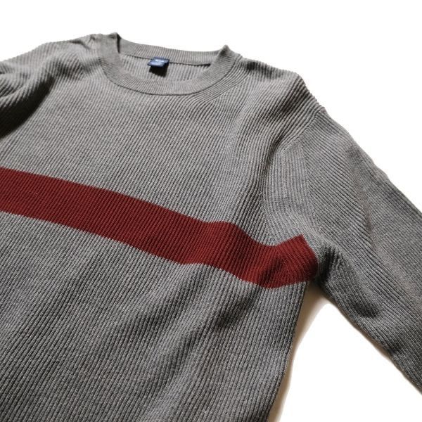 00's ギャップ GAP チェスト ボーダー リブ編み コットン T 00's ギャップ GAP チェスト ボーダー リブ編み コットン T