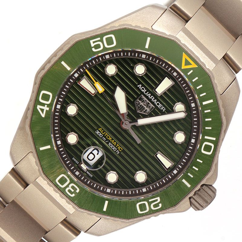 タグ・ホイヤー TAG HEUER アクアレーサー プロフェッショナル300 WBP208B グリーン チタン 自動巻き メンズ 腕時計 - メルカリ