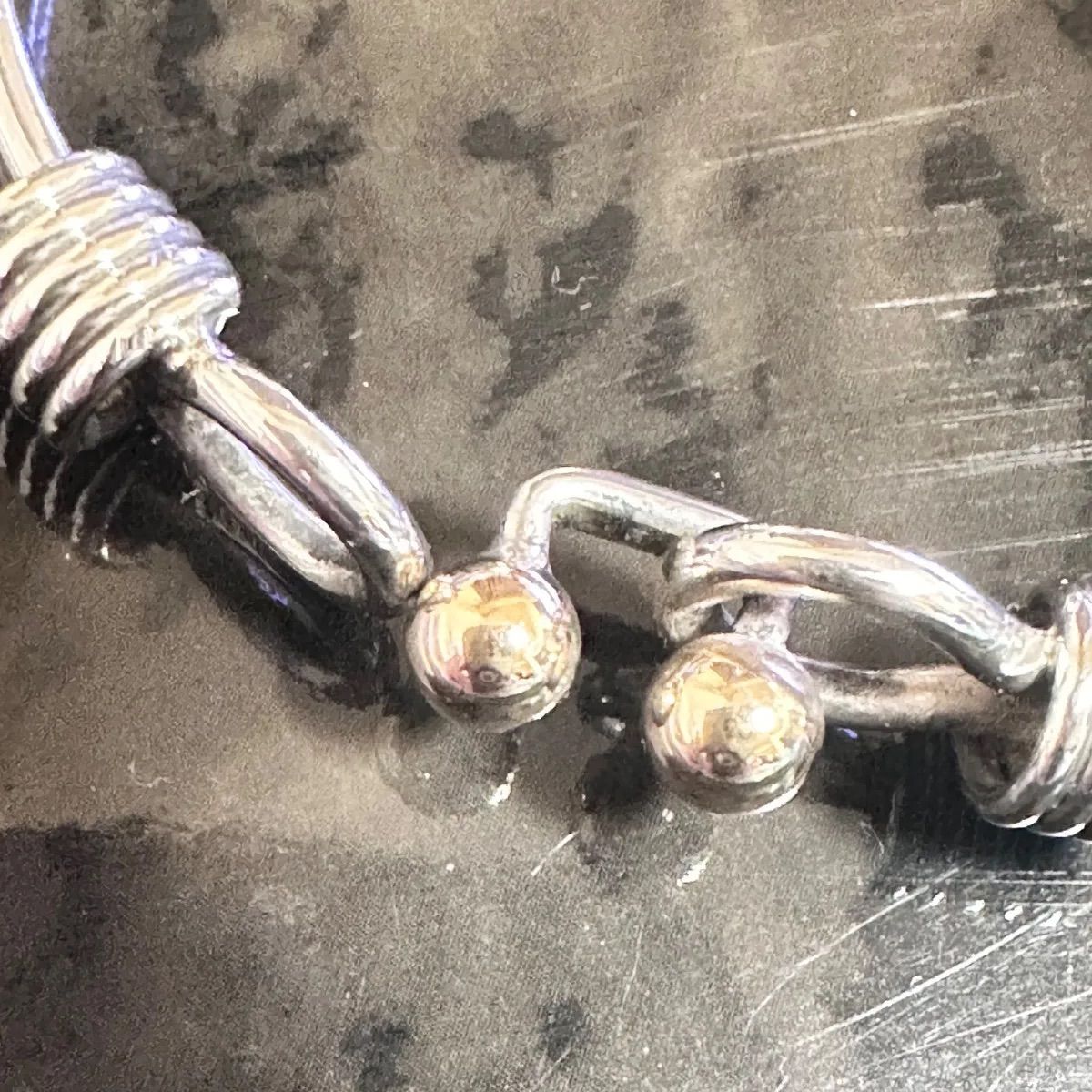 バングル TIFFANY&Co. ティファニー ダブルフック&アイ 14K刻印 バングル TIFFANY&Co. ティファニー ダブルフック&アイ STERLING